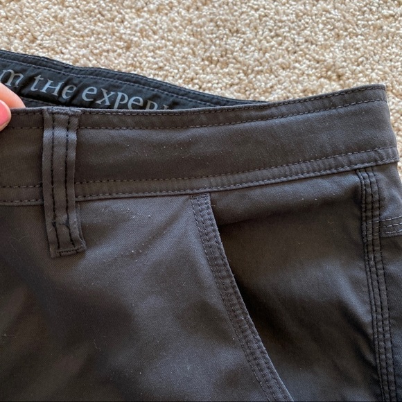 PRANA Zion Stretch Pants Nylon Outdoor Roll up Belted Dark Grey Size 38X32 - Picture 9 of 12